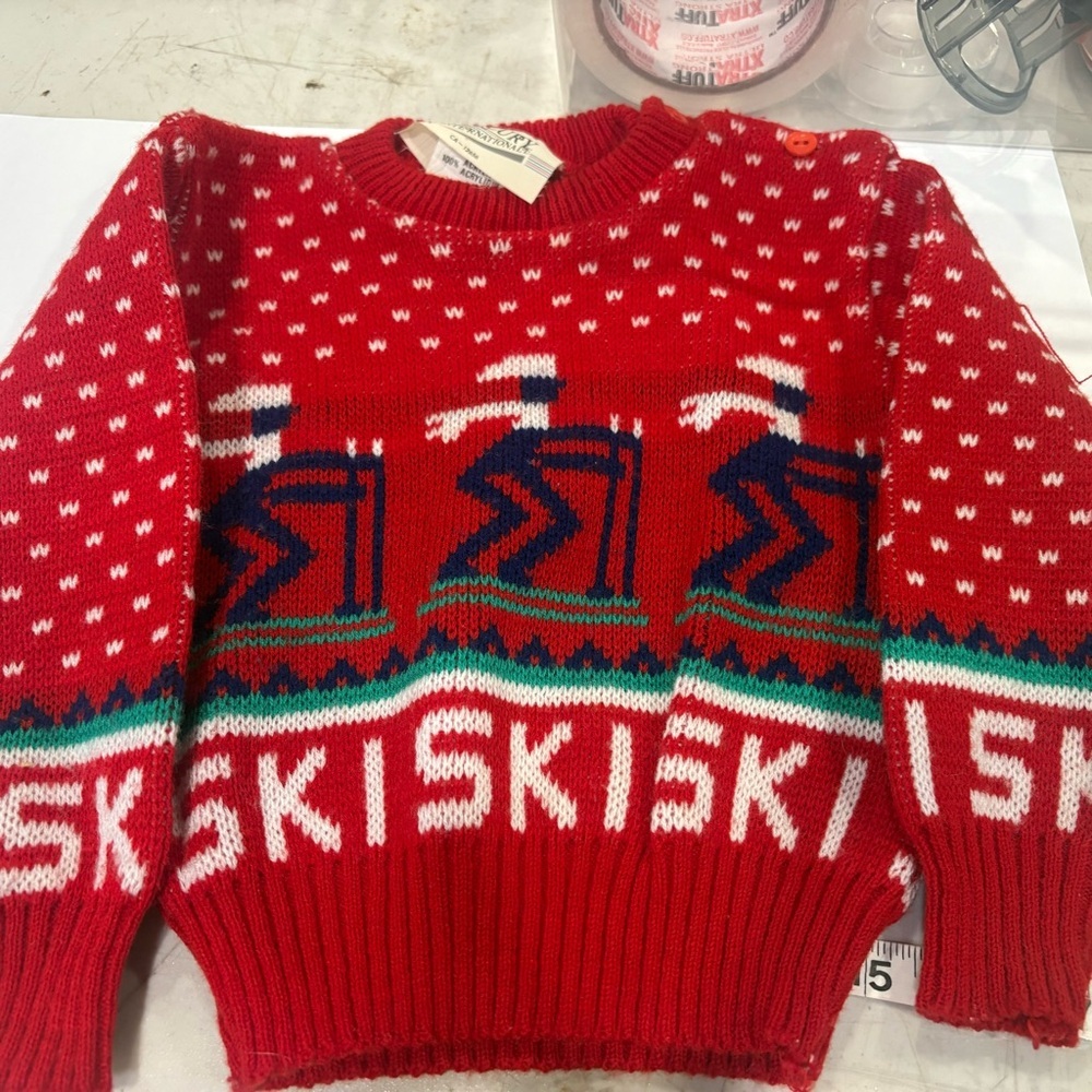 Vintage Skiski‎ Nordic Knit Sweater Ski Lodge Retro Winter | skiwear alpine cozy